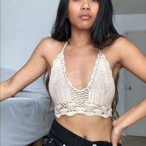 Crochet Halter Scalloped Top